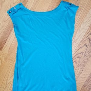 Express TEAL blue turquoise short t dress sz SMALL